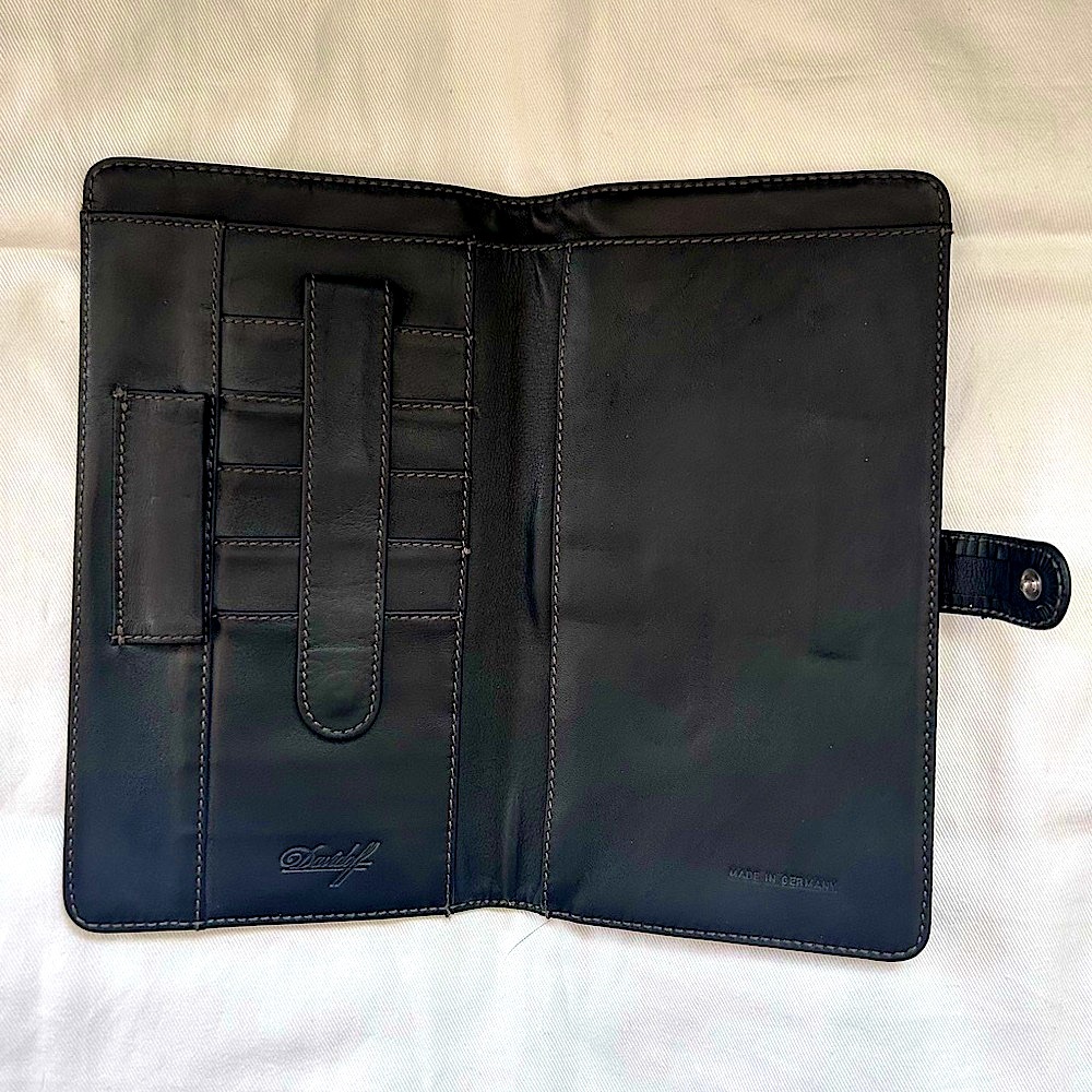 Vintage Travel Organizer Wallet in Black Lamb Leather Rare Excellent Condition